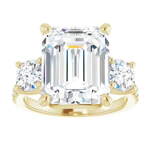 Three-Stone Engagement Ring Image 3 Raleigh Diamond Fine Jewelry Raleigh, NC
