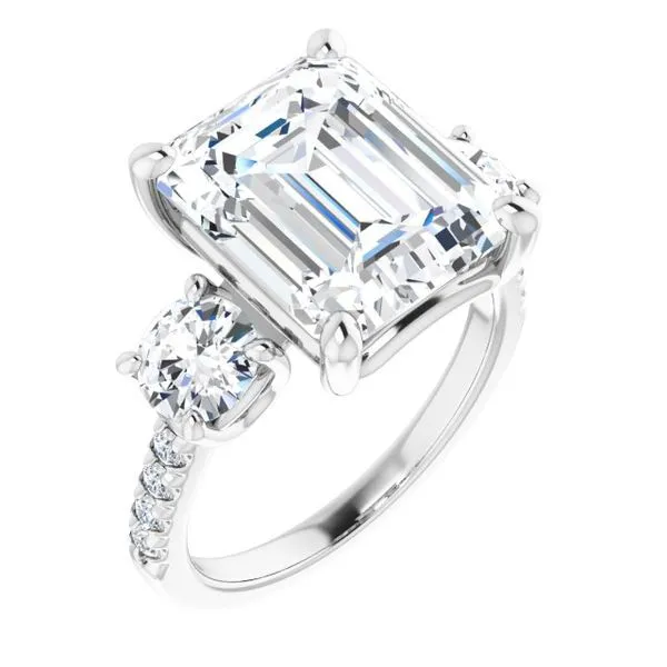 Three-Stone Engagement Ring Raleigh Diamond Fine Jewelry Raleigh, NC