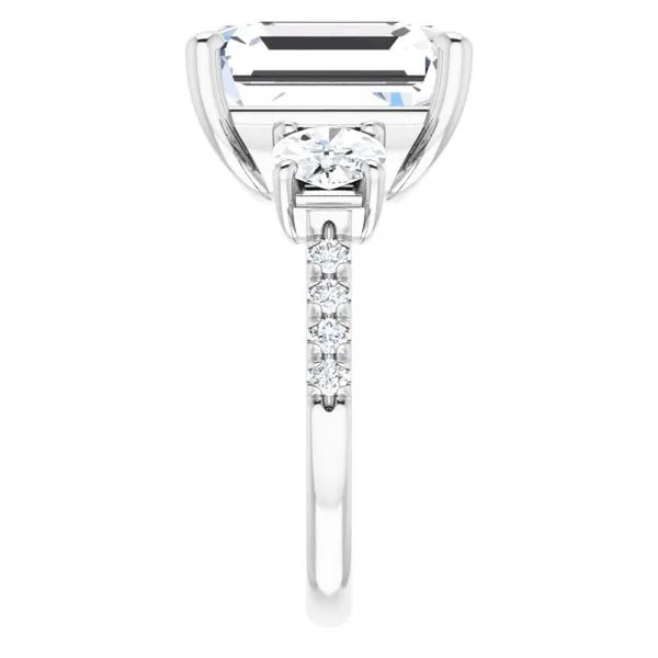Three-Stone Engagement Ring Image 4 Raleigh Diamond Fine Jewelry Raleigh, NC