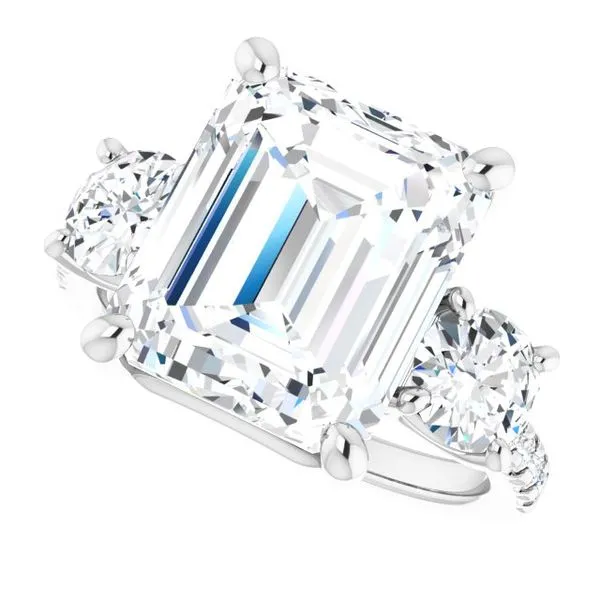 Three-Stone Engagement Ring Image 5 Raleigh Diamond Fine Jewelry Raleigh, NC