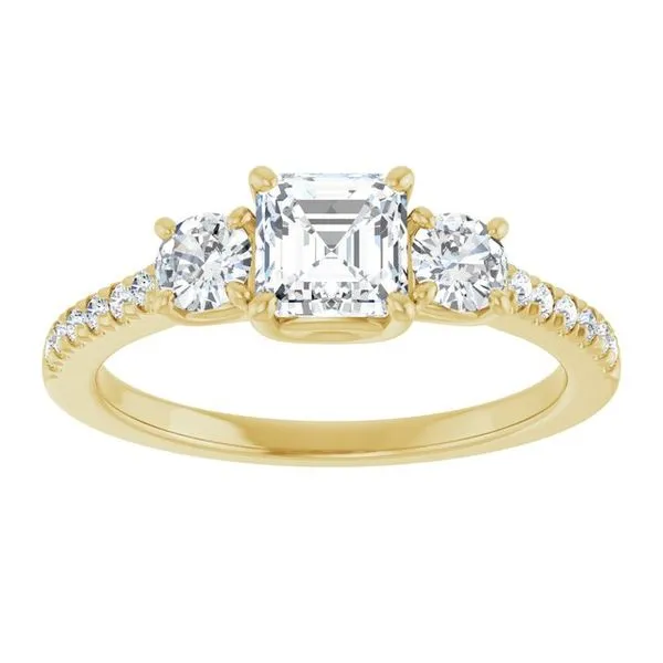 Three-Stone Engagement Ring Image 3 Raleigh Diamond Fine Jewelry Raleigh, NC