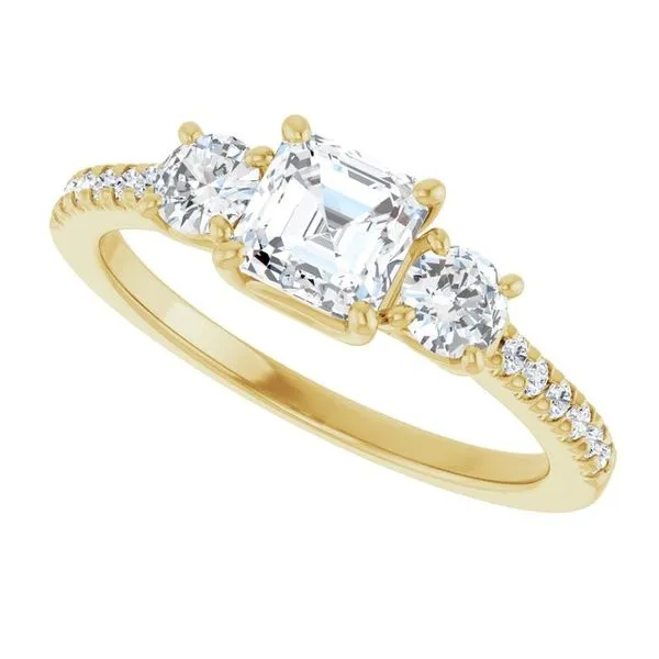 Three-Stone Engagement Ring Image 5 Raleigh Diamond Fine Jewelry Raleigh, NC