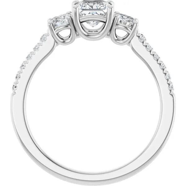 Three-Stone Engagement Ring Image 2 Raleigh Diamond Fine Jewelry Raleigh, NC