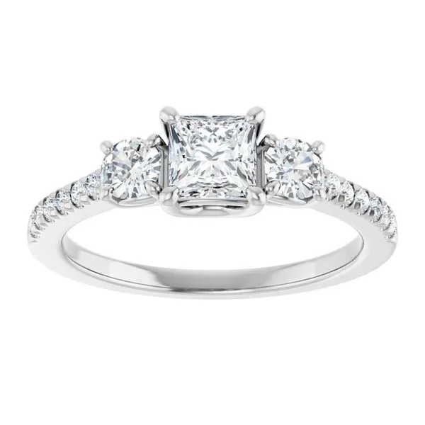 Three-Stone Engagement Ring Image 3 Raleigh Diamond Fine Jewelry Raleigh, NC