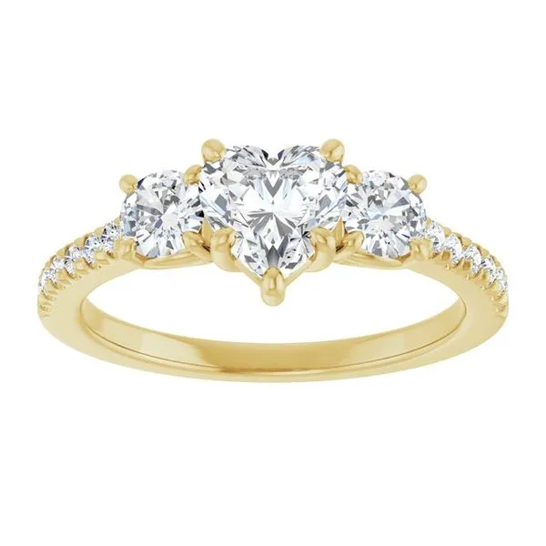Three-Stone Engagement Ring Image 3 Raleigh Diamond Fine Jewelry Raleigh, NC