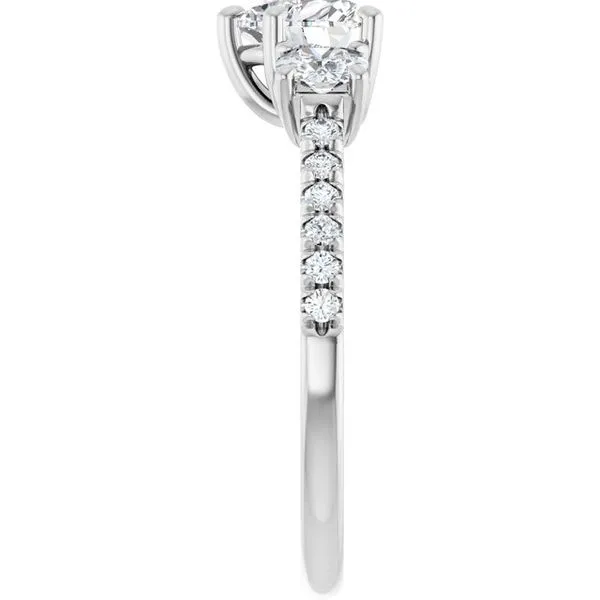 Three-Stone Engagement Ring Image 4 Raleigh Diamond Fine Jewelry Raleigh, NC