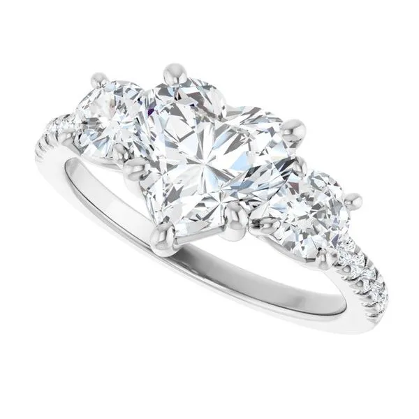 Three-Stone Engagement Ring Image 5 Raleigh Diamond Fine Jewelry Raleigh, NC