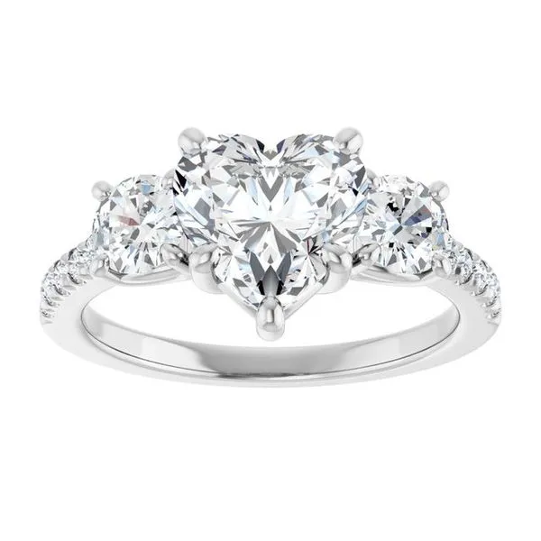 Three-Stone Engagement Ring Image 3 Raleigh Diamond Fine Jewelry Raleigh, NC