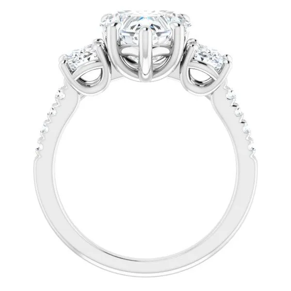 Three-Stone Engagement Ring Image 2 Raleigh Diamond Fine Jewelry Raleigh, NC