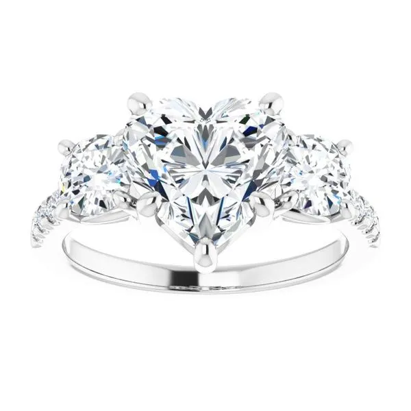 Three-Stone Engagement Ring Image 3 Raleigh Diamond Fine Jewelry Raleigh, NC
