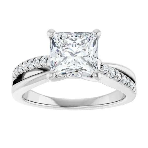 Accented Engagement Ring Image 3 Raleigh Diamond Fine Jewelry Raleigh, NC