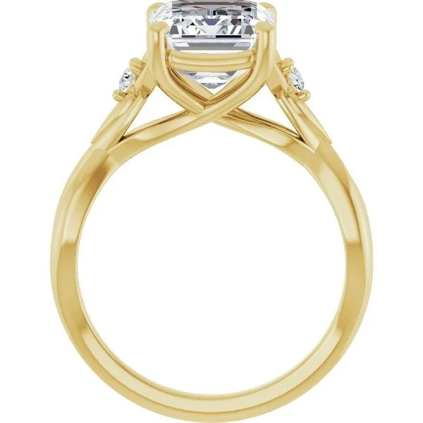 Accented Floral Engagement Ring Image 2 Robison Jewelry Co. Fernandina Beach, FL