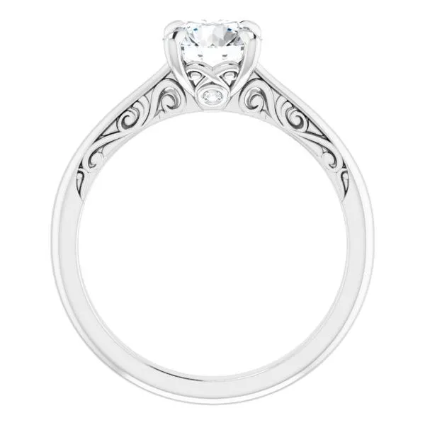 Accented Engagement Ring Image 2 Raleigh Diamond Fine Jewelry Raleigh, NC