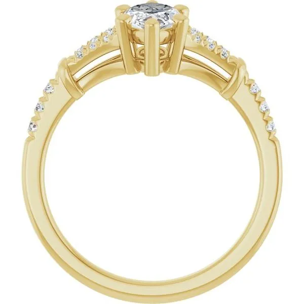 Accented Engagement Ring Image 2 Robison Jewelry Co. Fernandina Beach, FL