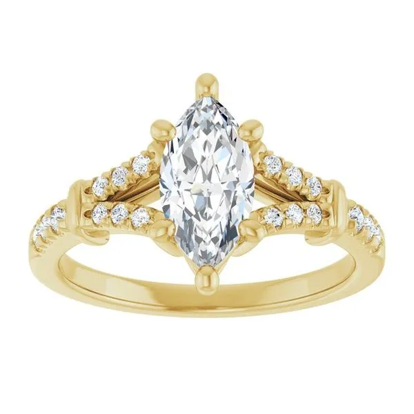 Accented Engagement Ring Image 3 Robison Jewelry Co. Fernandina Beach, FL