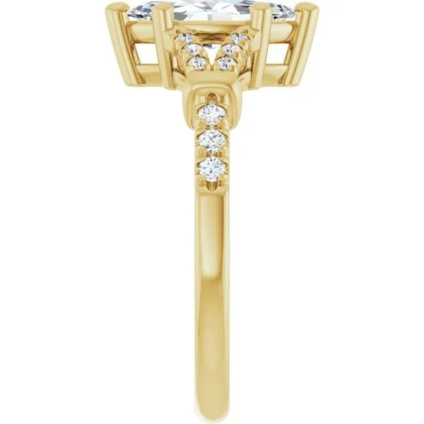 Accented Engagement Ring Image 4 Robison Jewelry Co. Fernandina Beach, FL