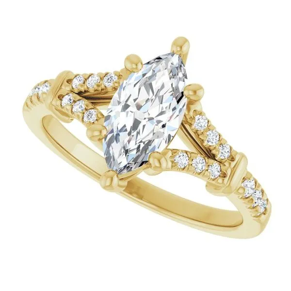 Accented Engagement Ring Image 5 Robison Jewelry Co. Fernandina Beach, FL