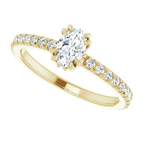 Double Claw-Prong Accented Engagement Ring Image 5 Mark Jewellers La Crosse, WI
