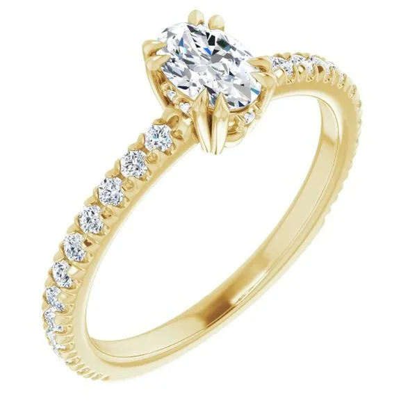 Double Claw-Prong Accented Engagement Ring Mark Jewellers La Crosse, WI