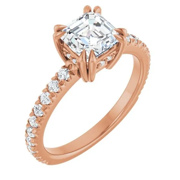 Double Claw-Prong Accented Engagement Ring Northwood Jewelers Northwood, OH