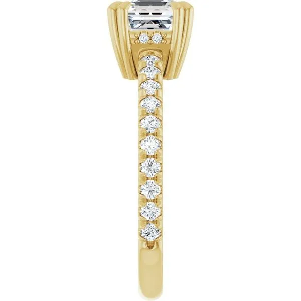 Double Claw-Prong Accented Engagement Ring Image 4 Don's Jewelry & Design Washington, IA