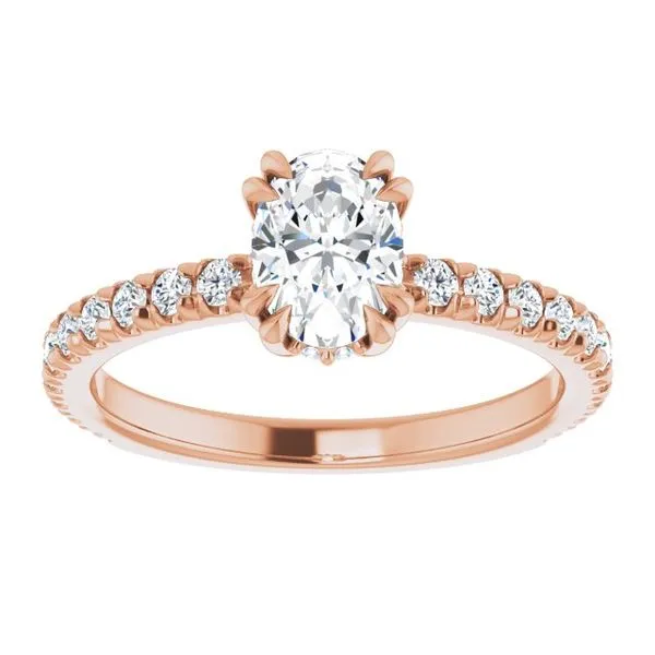 Double Claw-Prong Accented Engagement Ring Image 3 Jimmy Smith Jewelers Decatur, AL