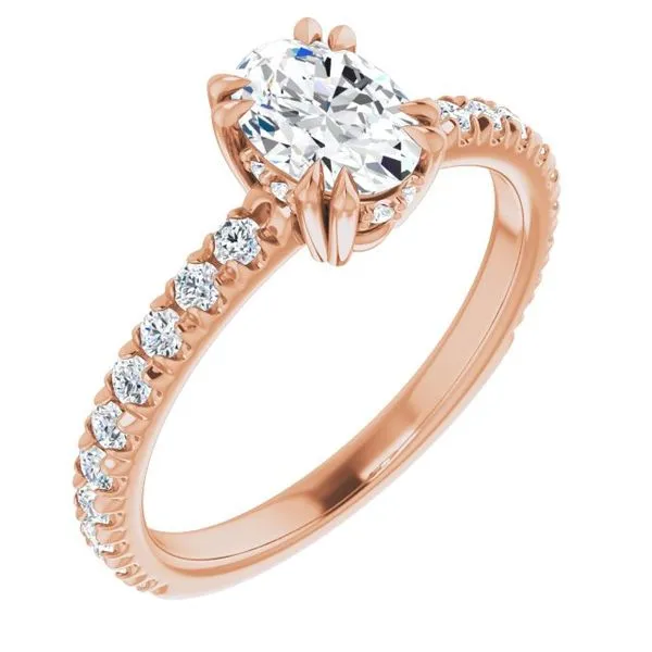 Double Claw-Prong Accented Engagement Ring J. Thomas Jewelers Rochester Hills, MI