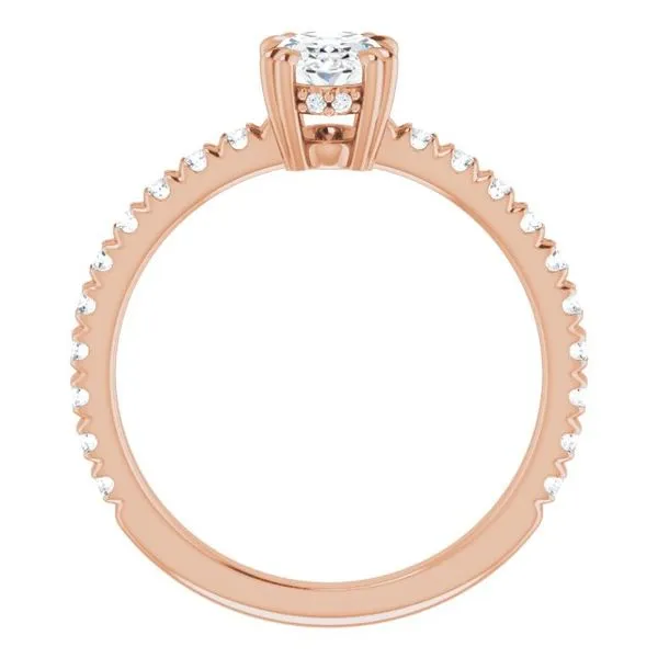 Double Claw-Prong Accented Engagement Ring Image 2 J. Thomas Jewelers Rochester Hills, MI