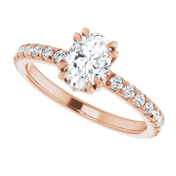 Double Claw-Prong Accented Engagement Ring Image 5 Arezzo Jewelers Elmwood Park, IL