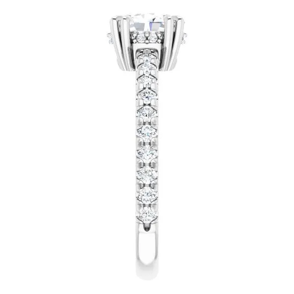 Double Claw-Prong Accented Engagement Ring Image 4 Mark Jewellers La Crosse, WI