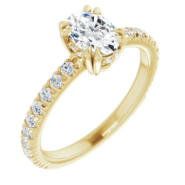 Double Claw-Prong Accented Engagement Ring The Jewelry Source El Segundo, CA