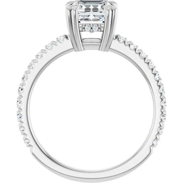 Double Claw-Prong Accented Engagement Ring Image 2 Shipley's Fine Jewelry Hampstead, MD