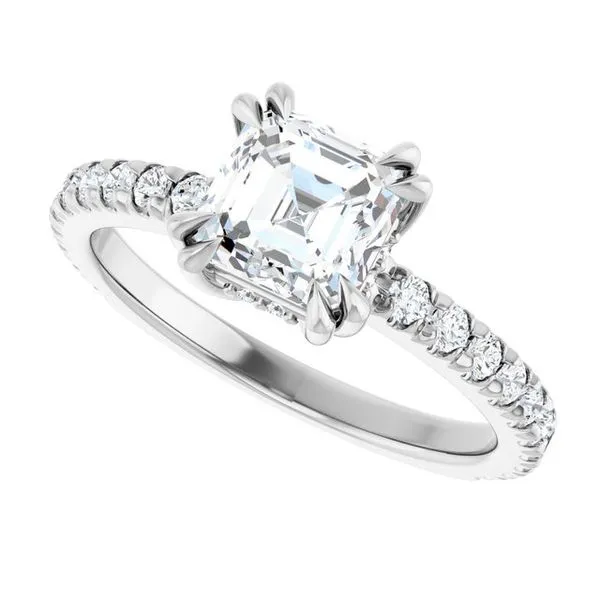 Double Claw-Prong Accented Engagement Ring Image 5 Jimmy Smith Jewelers Decatur, AL