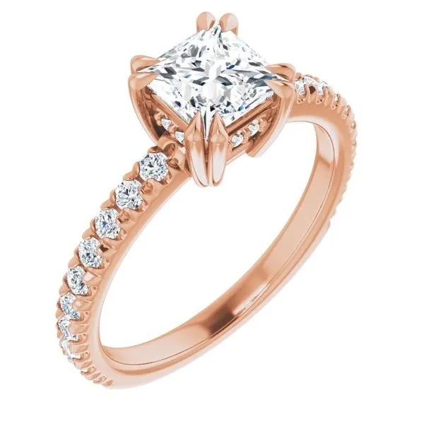 Double Claw-Prong Accented Engagement Ring Austin's Fine Diamonds & Jewelry Lyndhurst, NJ