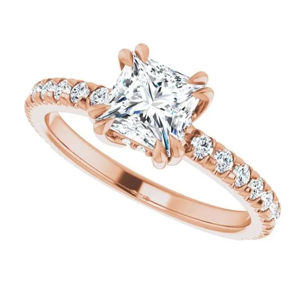 Double Claw-Prong Accented Engagement Ring Image 5 Arezzo Jewelers Elmwood Park, IL