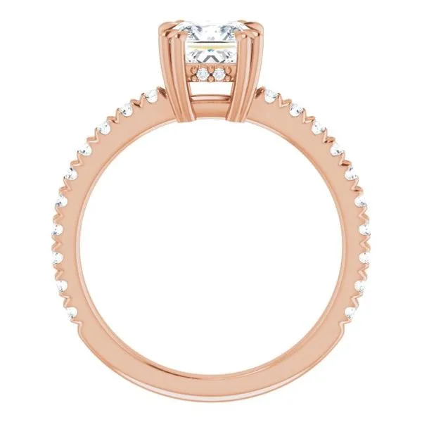 Double Claw-Prong Accented Engagement Ring Image 2 JF Jones Jewelers Rochester, NY