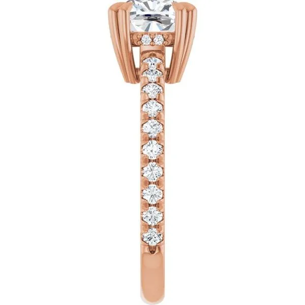 Double Claw-Prong Accented Engagement Ring Image 4 Futer Bros Jewelers York, PA