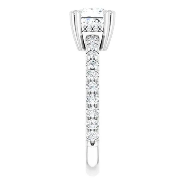 Double Claw-Prong Accented Engagement Ring Image 4 J. Thomas Jewelers Rochester Hills, MI