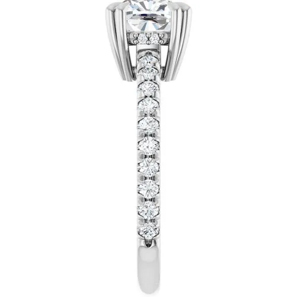 Double Claw-Prong Accented Engagement Ring Image 4 Futer Bros Jewelers York, PA