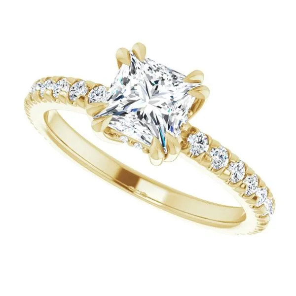 Double Claw-Prong Accented Engagement Ring Image 5 Jimmy Smith Jewelers Decatur, AL