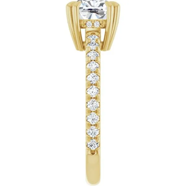 Double Claw-Prong Accented Engagement Ring Image 4 Vulcan's Forge LLC KANSAS CITY, MO