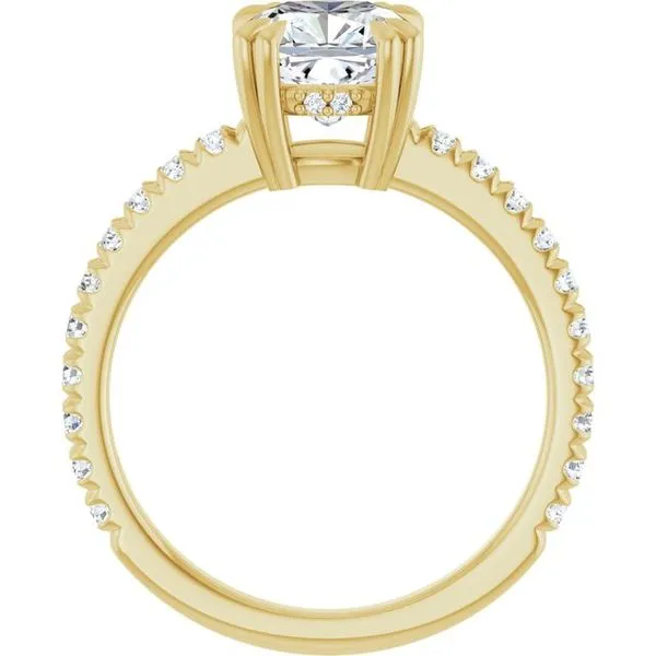 Double Claw-Prong Accented Engagement Ring Image 2 Clater Jewelers Louisville, KY