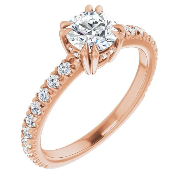 Double Claw-Prong Accented Engagement Ring Shipley's Fine Jewelry Hampstead, MD