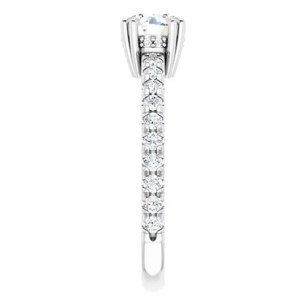 Double Claw-Prong Accented Engagement Ring Image 4 Futer Bros Jewelers York, PA