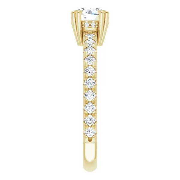 Double Claw-Prong Accented Engagement Ring Image 4 J. Thomas Jewelers Rochester Hills, MI