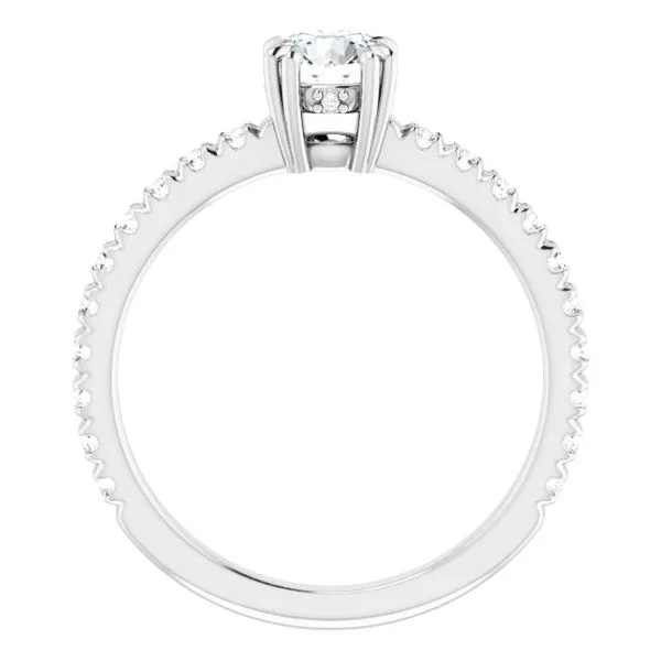 Double Claw-Prong Accented Engagement Ring Image 2 Mark Jewellers La Crosse, WI