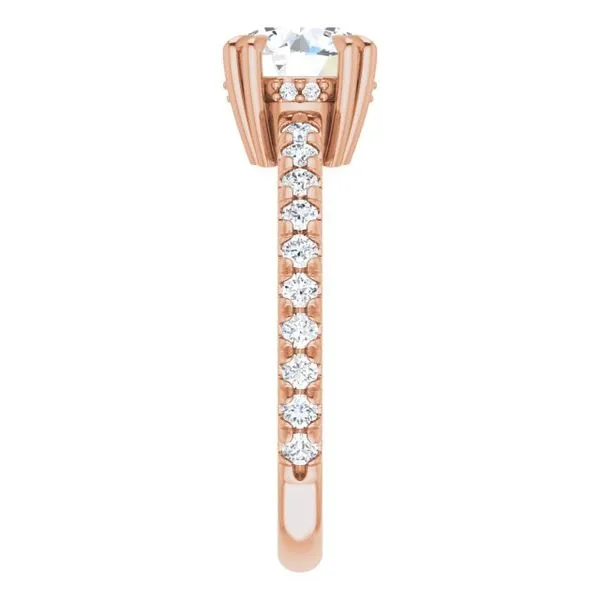 Double Claw-Prong Accented Engagement Ring Image 4 Vulcan's Forge LLC KANSAS CITY, MO