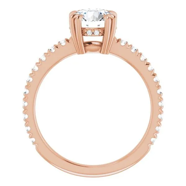 Double Claw-Prong Accented Engagement Ring Image 2 Paul James Jewelers Angels Camp, CA