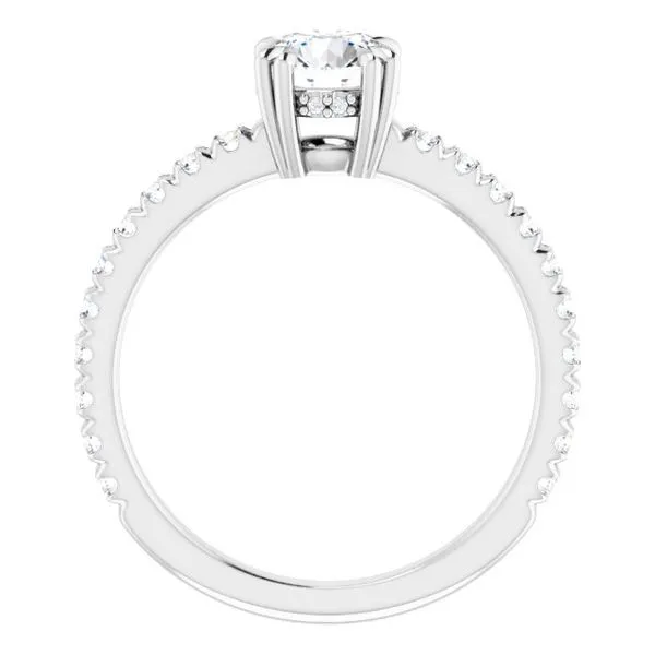 Double Claw-Prong Accented Engagement Ring Image 2 Arezzo Jewelers Elmwood Park, IL