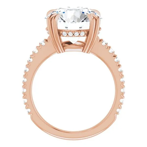 Double Claw-Prong Accented Engagement Ring Image 2 Arezzo Jewelers Elmwood Park, IL